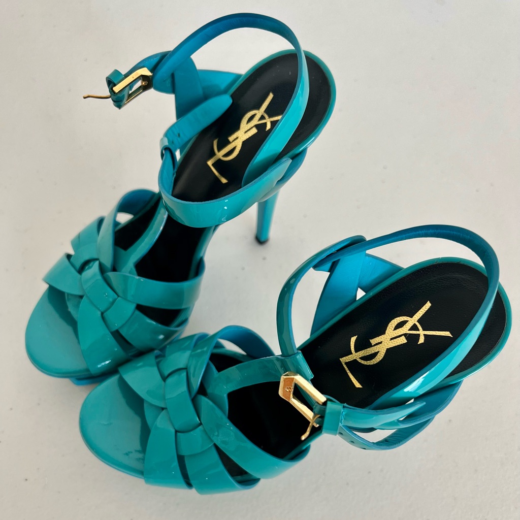 Yves Saint Laurent Women's Tribute Platform High Heel Sandals Size 34 1/2